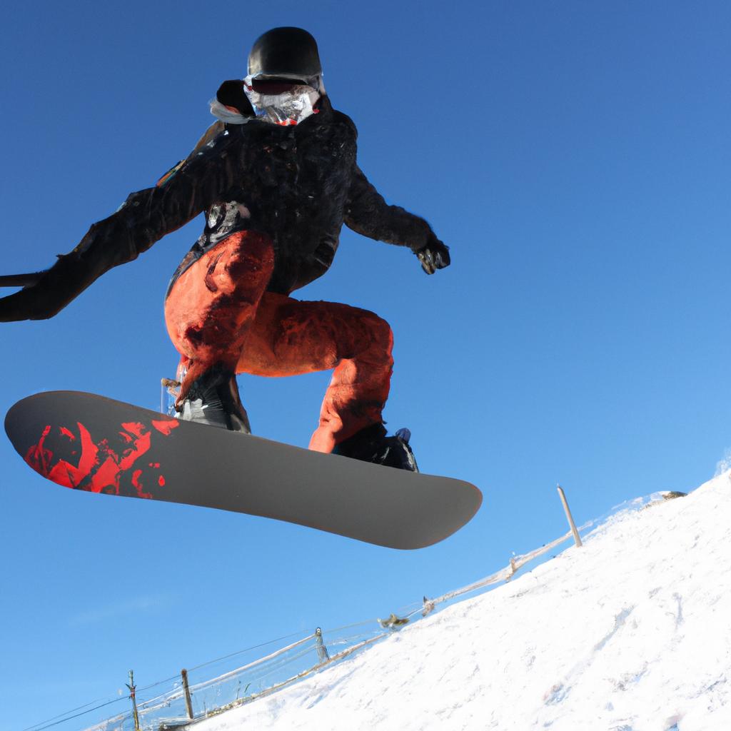 Person snowboarding performing tricks