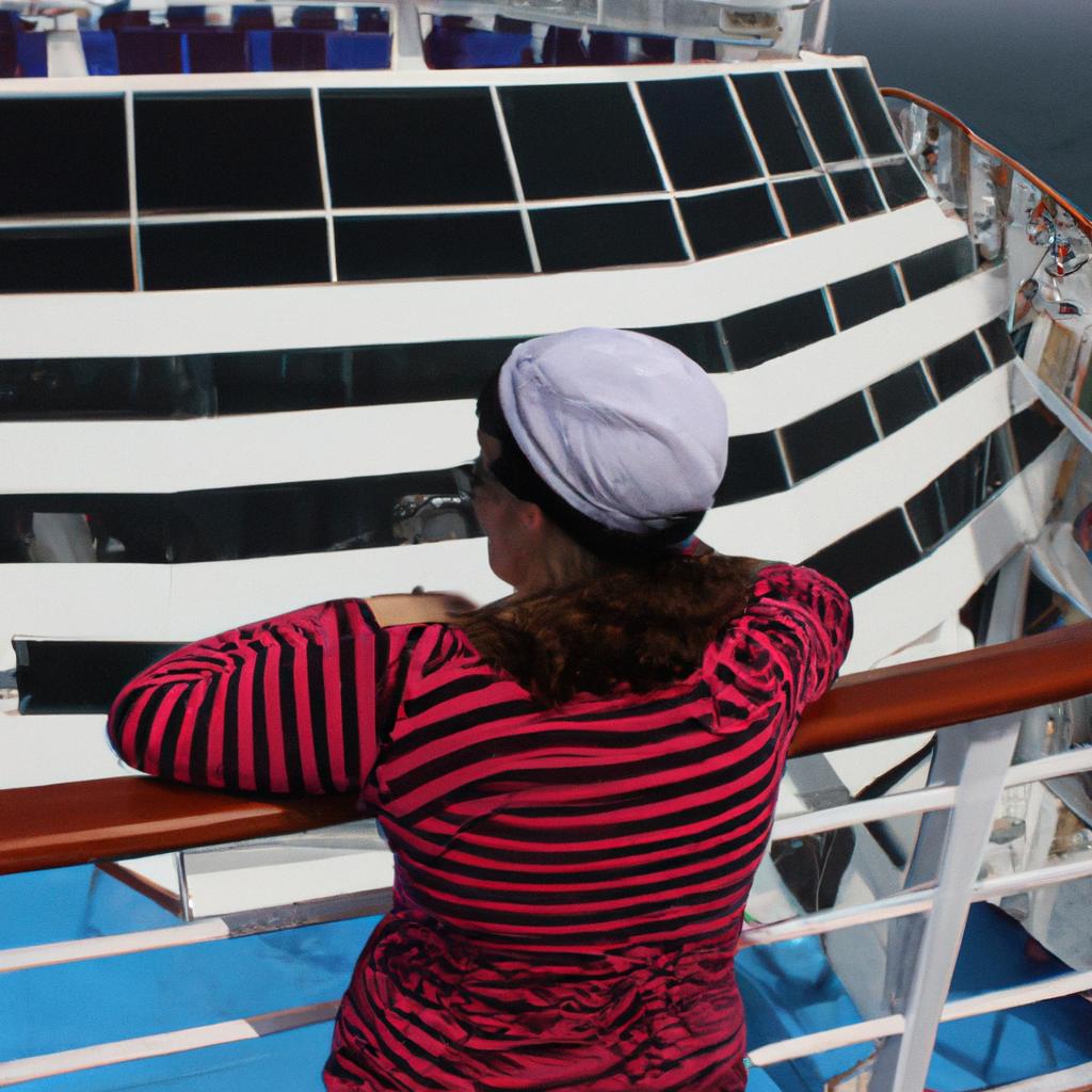Person enjoying cruise ship vacation